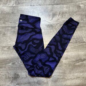 lululemon athletica Purple & Black Patterned High-Rise Leggings
